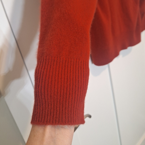Aritzia Babaton Cashmere 100% Turtleneck Sweater Oversized Burnt Orange Medium - Picture 7 of 12
